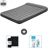 Bestway Materasso gonfiabile - 2 persone - 152 x 203 x 30 cm - Grigio - Accessori inclusi