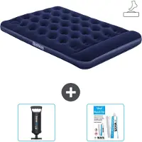 Bestway Materasso gonfiabile - Letto alla francese - 137 x 191 x 28 cm - Blu - Accessori inclusi