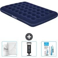 Bestway Materasso gonfiabile - Letto francese - 137 x 191 x 22 cm - Blu - Accessori inclusi