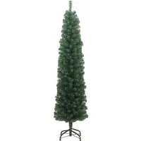 Prolenta Maison Exclusive - Albero di Natale artificiale slanciato con supporto, verde, 210 cm, in PVC