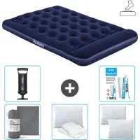 Bestway Materasso gonfiabile - Letto alla francese - 137 x 191 x 28 cm - Blu - Accessori inclusi