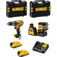 DeWalt Kit MTPROF01 (DCD796 + DCE088NG18 + 2 x 2,0 Ah + DCB107 + 2 x TSTAK II)