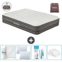 Bestway Materasso gonfiabile - 2 persone - 152 x 203 x 36 cm - Marrone - Accessori inclusi