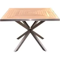 Lestix International 4 Stühle Cantene + Tisch Andalo 80 x 80 cm Edelstahl