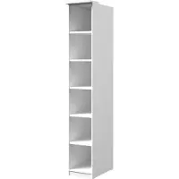 Meublorama Biblioteca per cabina armadio collezione MODULO colore bianco con LED inclusi.