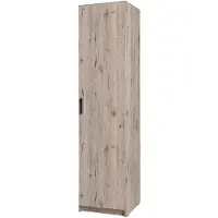 Meublorama Armadio 1 porta FLEX – Rovere Wellington – Armadio design compatto con appendiabiti