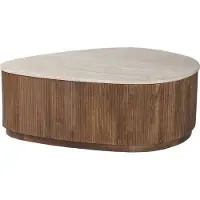 Meublorama Tavolino basso in legno massiccio collezione DELHI 100cm - Stile etnico e design