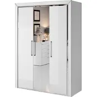Meublorama Armadio 150cm collezione DOHA. Colore bianco lucido.