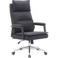 CasaDolce Sedia da ufficio Casa Dolce WILFRED, nera, 69x71x109-117 cm, girevole e regolabile in altezza, Pelle finta