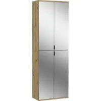 Meublorama Armadio 4 porte con specchi – Rovere chiaro – BODITE