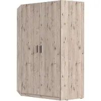 Meublorama Armadio ad angolo 2 porte FLEX – Rovere wellington & grigio grafite