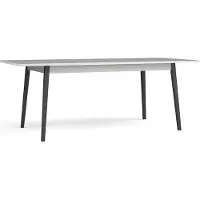 Meublorama Tavolo Estensibile 8 Persone - Collezione ISIS piano grigio / piedi neri