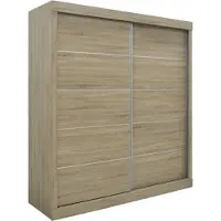 Meublorama Armadio MILS – 2 porte scorrevoli – Rovere Sonoma – Stile scandinavo