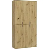 Meublorama Armadio BODITE – 6 porte – Rovere chiaro – Stile classico e spazioso