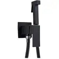 OEM Miscelatore per bidet, struttura in ottone massiccio, comando acqua calda e fredda, nero opaco