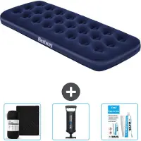 Bestway Materasso gonfiabile - 1 persona - 76 x 185 x 22 cm - Blu - Accessori inclusi