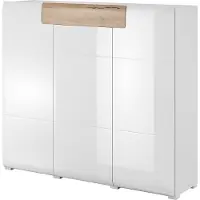 Meublorama Buffet grande modello collezione OHIO. Colori bianco e effetto quercia. Stile design