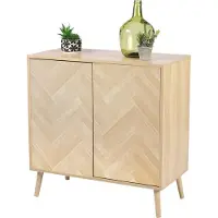 Meublorama Buffet due porte – Stile design, colorazione rovere chiaro, dimensioni 80x40x80 cm