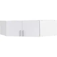 Meublorama Surmobile d'angolo con 2 porte FLEX – Bianco lucido – Design funzionale