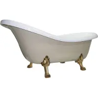 Domotechnika Vasca da bagno indipendente RETRO beige 160 cm Klik-Klak + sifone, materiale composito