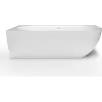 Siko Swiss Aqua Technologies Vasca da bagno angolare in marmo colato 175 x 82 x 55 cm sinistra, bianca