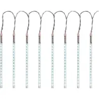 Magic Home Catena luminosa MagicHome Natale Icicle, 240 LED bianco freddo, 8 ghiaccioli, effetto cascata, 230 V, 50 Hz, IP44, per esterni, illuminazione, L-2,50 x 0,30 m
