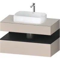 Duravit Collection One Meuble sous-vasque sur console, 1 tiroir, 1 tiroir, découpe au centre, 1000x550x600mm, niche chêne noir, QA4731016910000, QA4731016910000