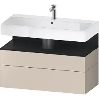 Duravit Collection One Meuble sous-lavabo, 1 tiroir et 1 coulissant, 990x470x590mm, niche chêne noir, QA4395016830010, QA4395016830010