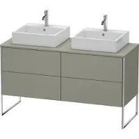 Duravit XSquare Meuble sous-vasque sur console au sol, pour deux vasques, 4 tiroirs, 1400x778x548mm, XS4926B9292, XS4926B9292