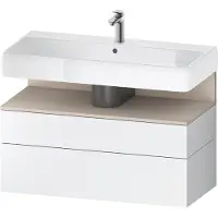 Duravit Collection One Meuble sous-lavabo, 1 tiroir et 1 tiroir, 990x470x590mm, en niche Taupe Supermatt, QA4395083180000, QA4395083180000