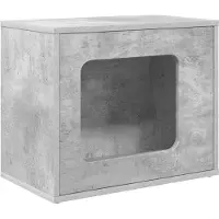 Syfax Casa per Gatti Grigio Cemento 51 x 30 x 42,5 cm