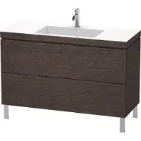 Duravit L-Cube c-bonded Ensemble vertical, 2 tiroirs, sans trop-plein, 1 trou pour robinet, 1200x698x480mm, LC6939O7272, LC6939O7272