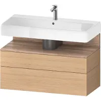 Duravit Collection One Meuble sous-lavabo, 1 tiroir et 1 coulissant, 990x470x590mm, niche chêne mamelonné, QA4395055300010, QA4395055300010