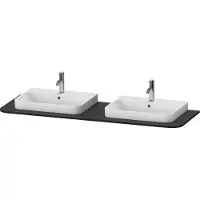 Duravit Console Happy D.2 Plus, 1600x550 mm, 2 découpes, pour meuble sous-lavabo HP4946B, HP4964B, HP4974B, HP032HB6969, HP032HB6969