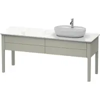 Duravit Luv bâti-support pour lavabo à poser, 1733 x 570 mm, 2 tiroirs, LU9563R6060, LU9563R6060
