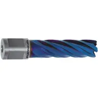 MetallKraft Fora-carote con rivestimento HSS-XE+DURABLUE, attacco Weldon, lunghezza utile 55 mm, Blue-Line55, diametro Ø d=28 mm
