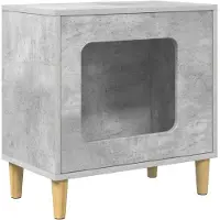 vidaXL Casetta per gatti in cemento 51 x 30 x 52 cm Materiale a base di legno