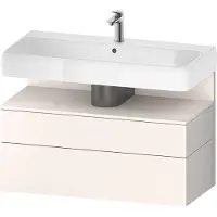 Duravit Collection One Meuble sous-lavabo, 1 tiroir et 1 coulissant, 990x470x590mm, en niche blanc supermatt, QA4395084840010, QA4395084840010