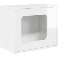 Syfax Casa per Gatti Bianco Lucido 51 x 30 x 42,5 cm