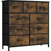 Sonstiges YITAHOME Cassettiera con 9 cassetti in tessuto stile industriale nero grigio
