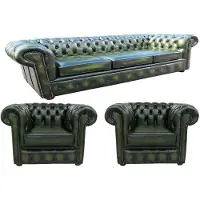 AEA Chesterfield Couch Sofa XXL Big Garnitur Sofagarnitur 4+1+1 Sitzer Garnitur