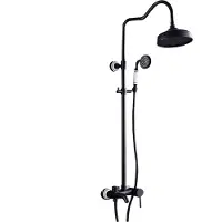LAUFERI Doccia BATTERIA doccia KRAN retro BLACK MELETE