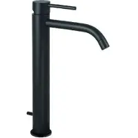 Paffoni Light - Miscelatore per lavabo con bocca di erogazione, nero opaco LIG085NO