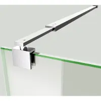 S'AFIELINA barra di fissaggio per schermo doccia 700-1200 mm, acciaio inox, stabilizzatore parete-vetro per vetro 8/10 mm, porta doccia o pannello laterale fisso, 1 pezzo