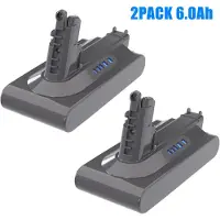StarTech.com Batteria per aspirapolvere - V10/SV12 - 25,2 V - 6000 mAh - agli ioni di litio - confezione da 2 - nero