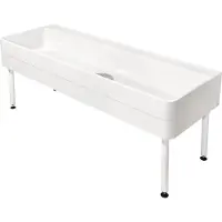 Kwc Lavello da lavoro AR, SIRIUS, MIRANIT, 2000x800x700 mm, struttura a U, sifone per fango