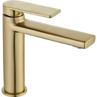 REA Rubinetto da Lavabo Verso Brush Gold Low