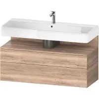Duravit Collection One Meuble sous-lavabo, 1 tiroir et 1 tiroir, 1190x470x590mm, niche chêne mamelonné, QA4396055550000, QA4396055550000
