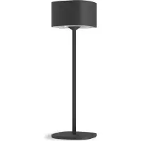 Calex Lampada da tavolo LED ricaricabile Serino, nero, alluminio, 2.700 K