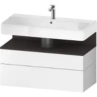 Duravit Collection One Meuble sous-lavabo, 1 tiroir et 1 tiroir, 990x470x590mm, niche graphite super mate, QA4395080180010, QA4395080180010